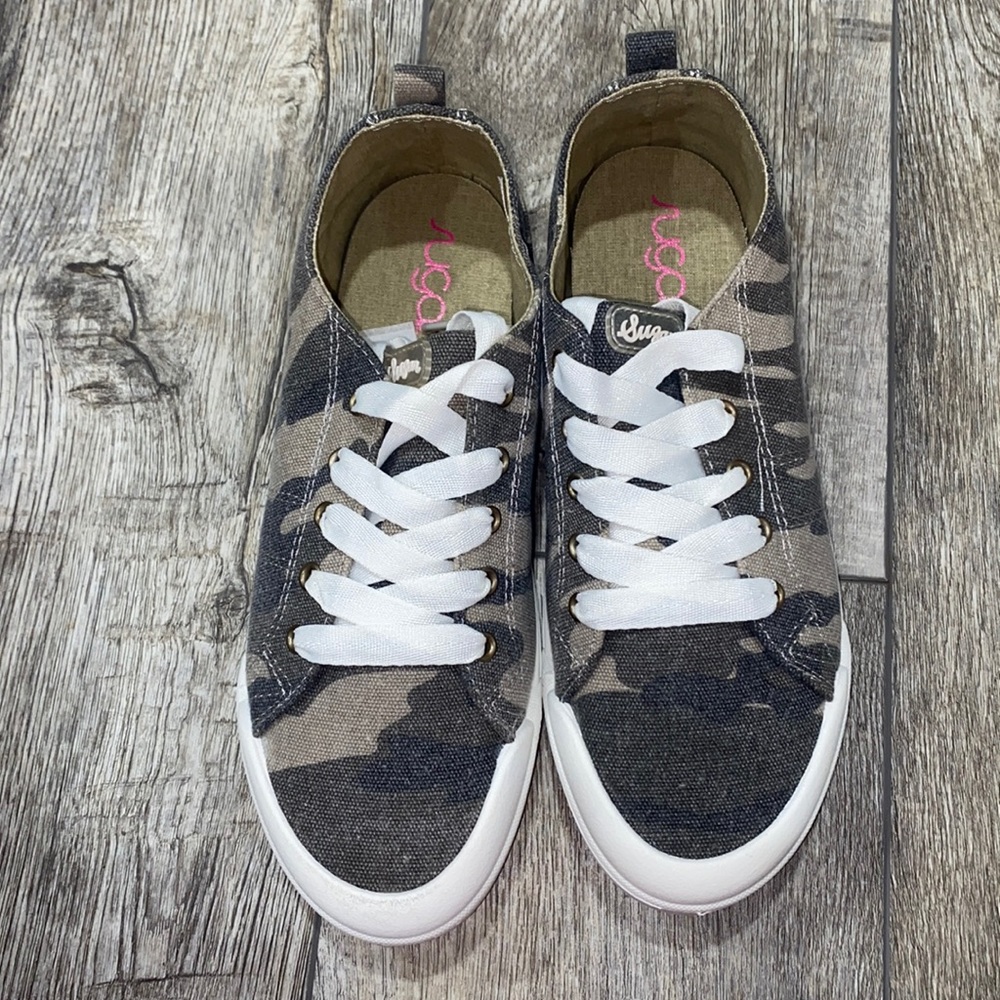 Camo print sneakers